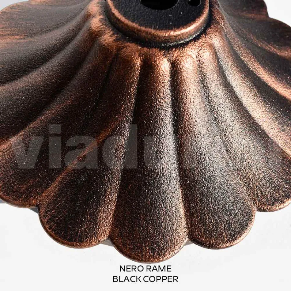 Farola de exterior 212 cm en acrílico negro y aluminio Made in Italy - Trovanero viadurini