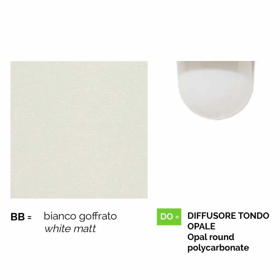 Lámpara de exterior con tres luces en aluminio blanco fabricada en Italia, Anusca. viadurini