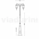 Farola para exterior clásica en aluminio fundido a presión, fabricada en Italia, Anika viadurini