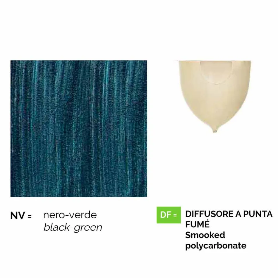 Farola para exteriores de aluminio fundido a presión fabricada en Italia, Anusca viadurini