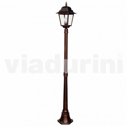 Lámpara de jardín de aluminio clásica hecha en Italia, Aquilina viadurini