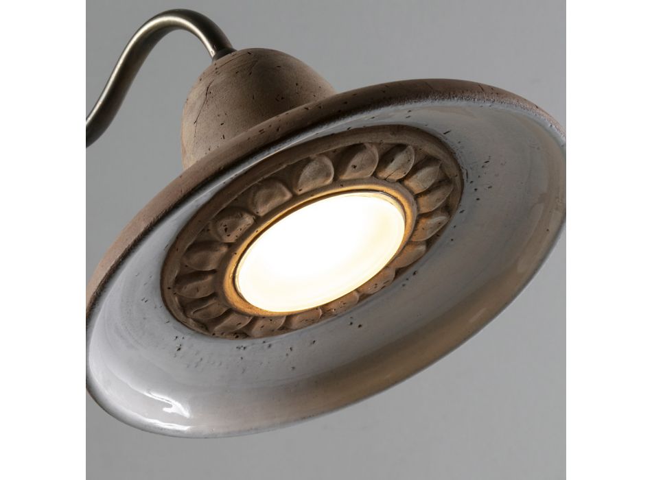 Lámpara de jardín en aluminio y Galestro Made in Italy - Toscot Spoleto viadurini