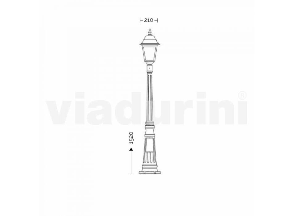 Lámpara de jardín de aluminio fundido a presión fabricada en Italia, Aquilina. viadurini