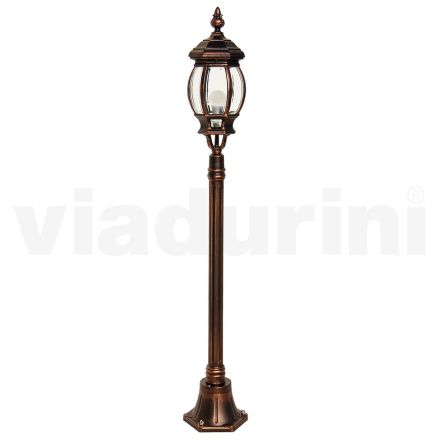 Lámpara de jardín de aluminio estilo vintage Made in Italy - Leona viadurini
