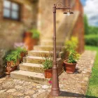 Lámpara de jardín vintage en aluminio y latón Made in Italy - Adela viadurini