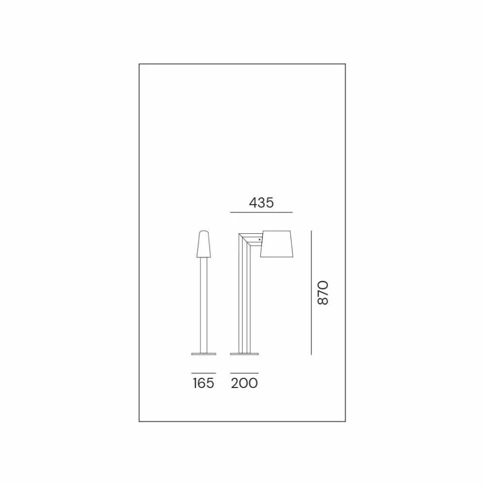 Farola para exterior de metal marrón antiguo 2 alturas - Saint Tropez de Il Fanale viadurini