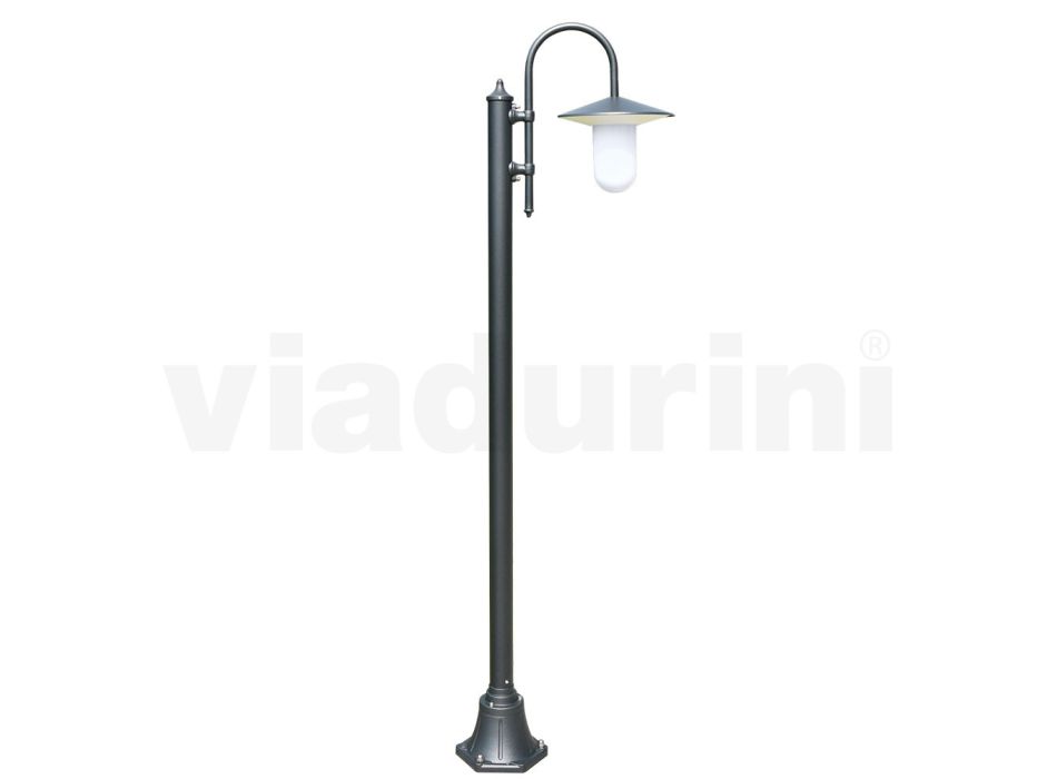 Lámpara de exterior estilo vintage en aluminio antracita Made in Italy - Belen viadurini