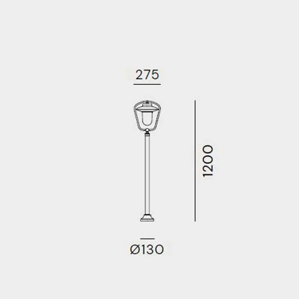 Farola para exterior vintage de cobre y latón, 2 alturas - Calmaggiore de Il Fanale viadurini