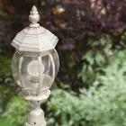 Lámpara de jardín estilo vintage en aluminio blanco Made in Italy - Dodo viadurini