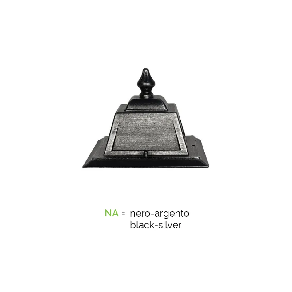 Lámpara de jardín estilo vintage en aluminio y vidrio Made in Italy - Doroty viadurini