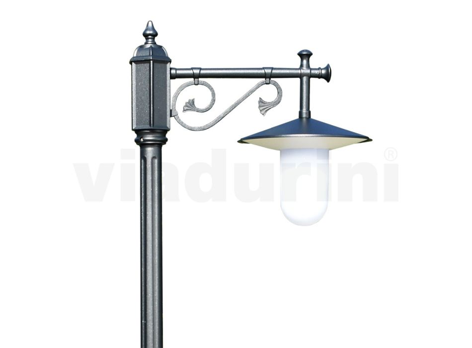 Lámpara de jardín estilo vintage en aluminio gris Made in Italy - Belen viadurini