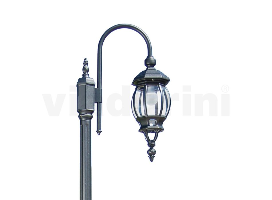 Lámpara de jardín vintage en aluminio antracita Made in Italy - Empire viadurini