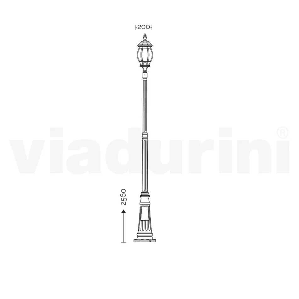 Lámpara de estilo vintage en aluminio fundido a presión Made in Italy - Leona viadurini