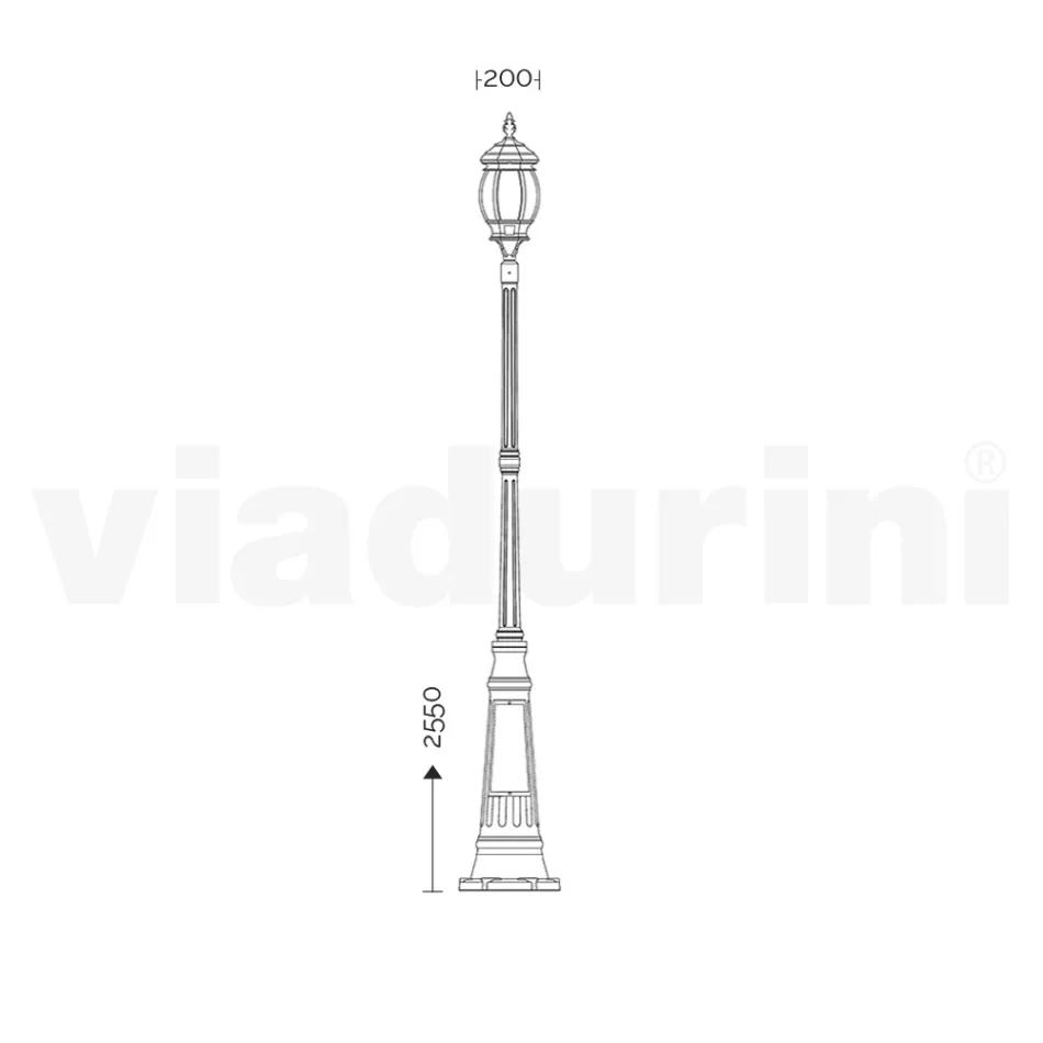 Lámpara de estilo vintage en aluminio fundido a presión Made in Italy - Leona viadurini