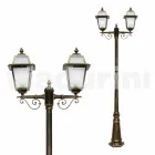 Lámpara de exterior con dos luces en aluminio fabricada en Italia, Kristel. viadurini