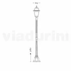 Farola para exterior clásica hecha en Italia, Kristel viadurini