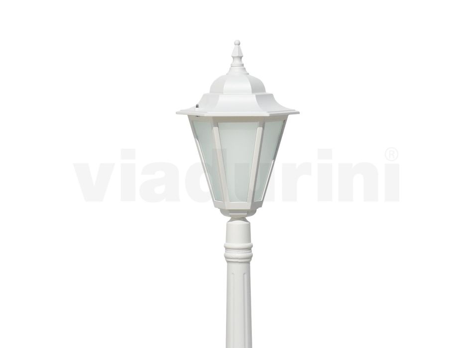 Lámpara de exterior vintage en aluminio blanco Made in Italy - Terella viadurini
