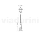 Lámpara de exterior vintage en aluminio blanco Made in Italy - Terella viadurini