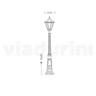 Lámpara de exterior vintage en aluminio blanco Made in Italy - Terella viadurini