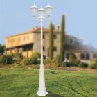 Farola estilo vintage 3 luces en aluminio y vidrio Made in Italy - Terella viadurini