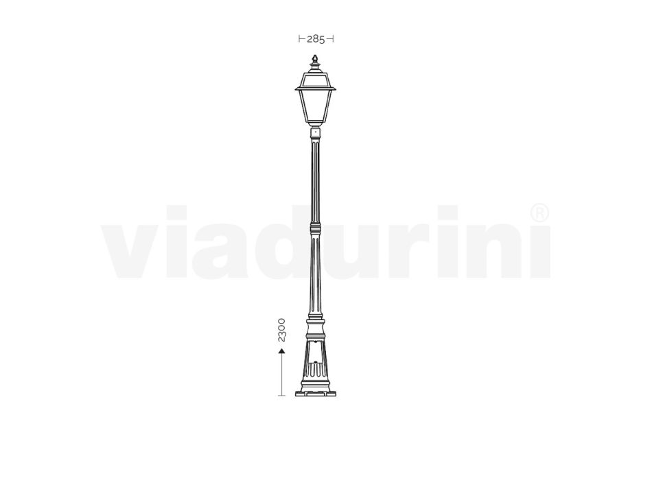 Lámpara de estilo vintage en aluminio y vidrio Made in Italy - Vivian viadurini