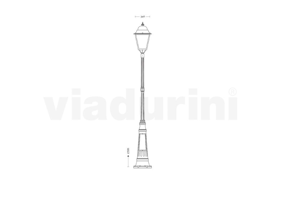 Lámpara de exterior vintage en aluminio Made in Italy - Bonaria viadurini