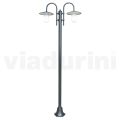 Lámpara de jardín vintage 2 luces en aluminio Made in Italy - Belen