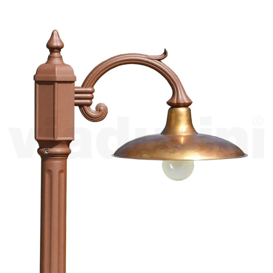 Lámpara Vintage en Aluminio con Difusor en Latón Made in Italy - Adela viadurini