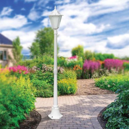 Lámpara de exterior vintage en aluminio blanco Made in Italy - Terella viadurini