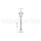 Lámpara de exterior vintage en aluminio blanco Made in Italy - Terella viadurini