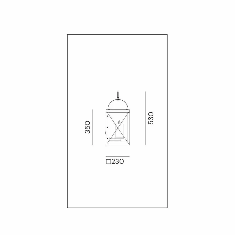 Lámpara de pared con vela de diseño clásico de latón - Lanterne de Il Fanale viadurini