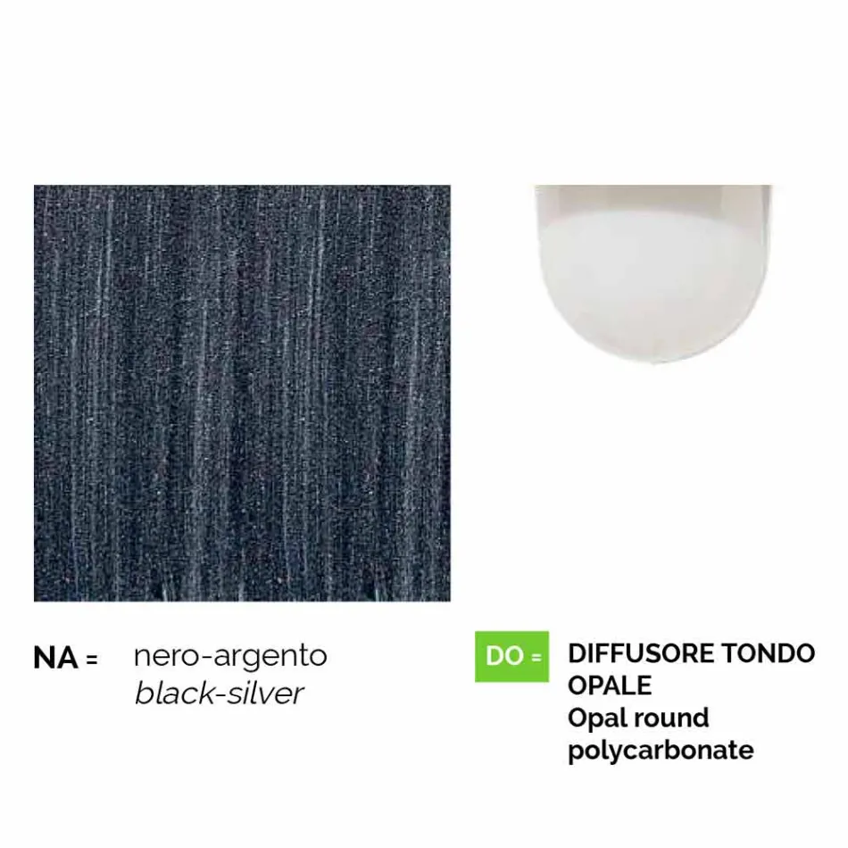 Farol de pared para uso exterior en aluminio producido en Italia, Anusca viadurini
