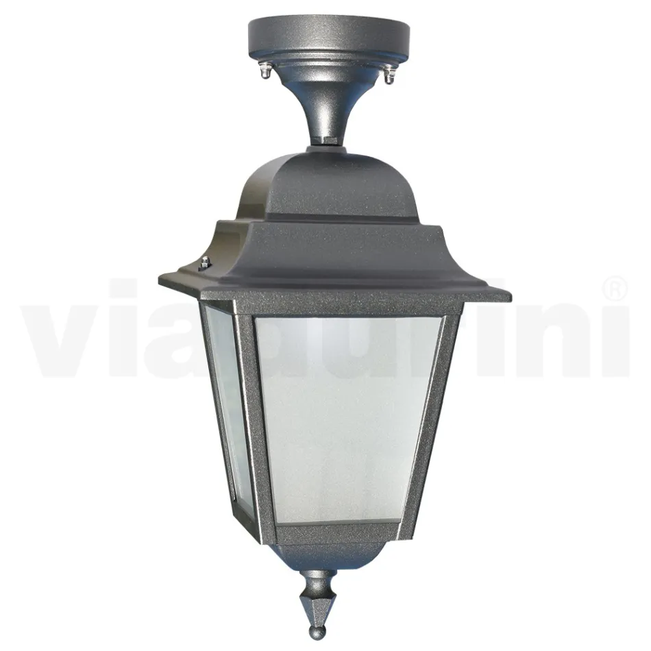 Farol de Techo en Aluminio inyectado y Difusor de Cristal - Scintilla viadurini