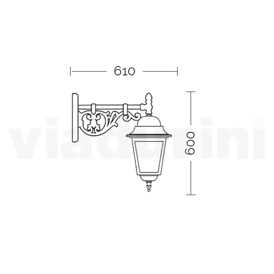 Farol de Exterior en Vidrio y Aluminio en 5 Acabados Diferentes - Alchemist viadurini