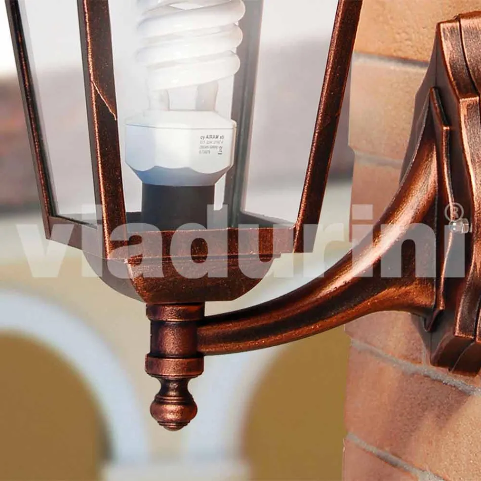 Lámpara de pared de aluminio para jardín fabricada en Italia, Aquilina. viadurini