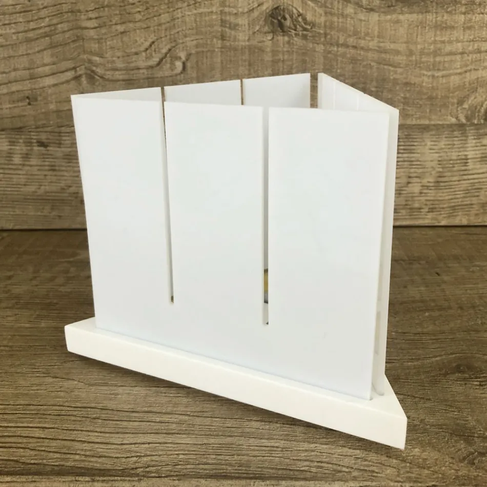 Farol de diseño moderno en Corian blanco de alta calidad Made in Italy - Sisifo viadurini