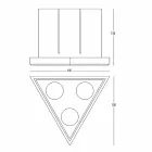 Linterna de Corian blanca de sala de estar de diseño triangular - Sisifo viadurini