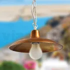 Farol de exterior vintage en aluminio y latón Made in Italy - Adela viadurini