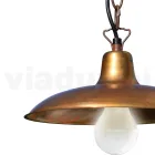 Farol de exterior vintage en aluminio y latón Made in Italy - Adela viadurini