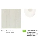 Farol de pared para jardín de aluminio blanco fabricado en Italia, Anusca viadurini