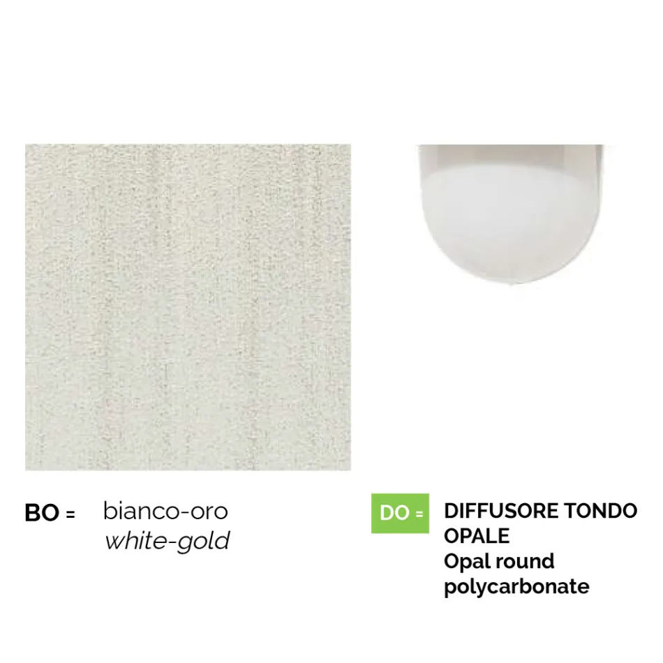 Farol de pared para jardín de aluminio blanco fabricado en Italia, Anusca viadurini