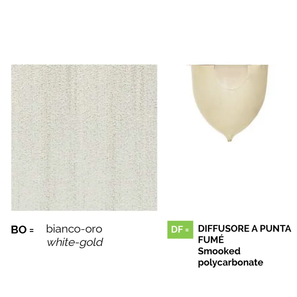 Farol de pared para jardín de aluminio blanco fabricado en Italia, Anusca viadurini