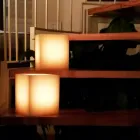 Farol Perfumado de Cera Efecto Rayado con Candelita Made in Italy - Famme viadurini