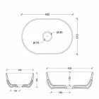 Lavabo sobre encimera de cerámica 45x32cm hecho en Italy Star, diseño moderno viadurini