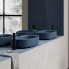 Lavabo de cerámica sobre encimera de 60x35 cm en varios colores fabricado en Italia - Niña viadurini