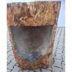 Lavabo de pedestal de diseño en piedra natural Ley, hecho a mano viadurini