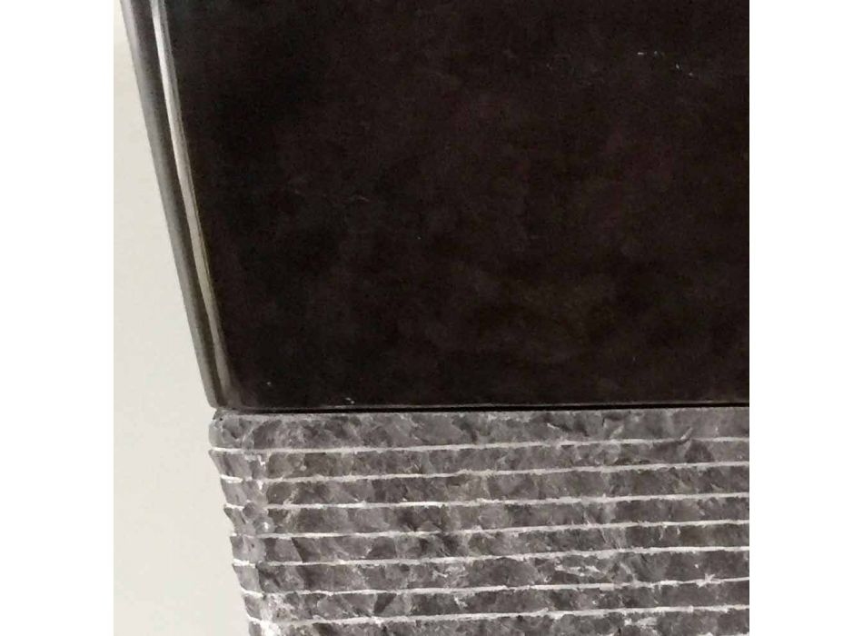 Fregadero de pedestal gris oscuro en diseño de piedra natural, pieza única viadurini