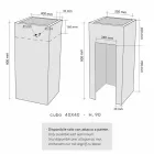 Columna Lavabo Piedra Natural Negro Balik viadurini