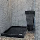 Columna Lavabo Pirámide Piedra Natural Negro Nias viadurini