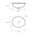 Fregadero decorado empotrado en arcilla fuego y oro de 24k fabricado en Italia, Otis viadurini